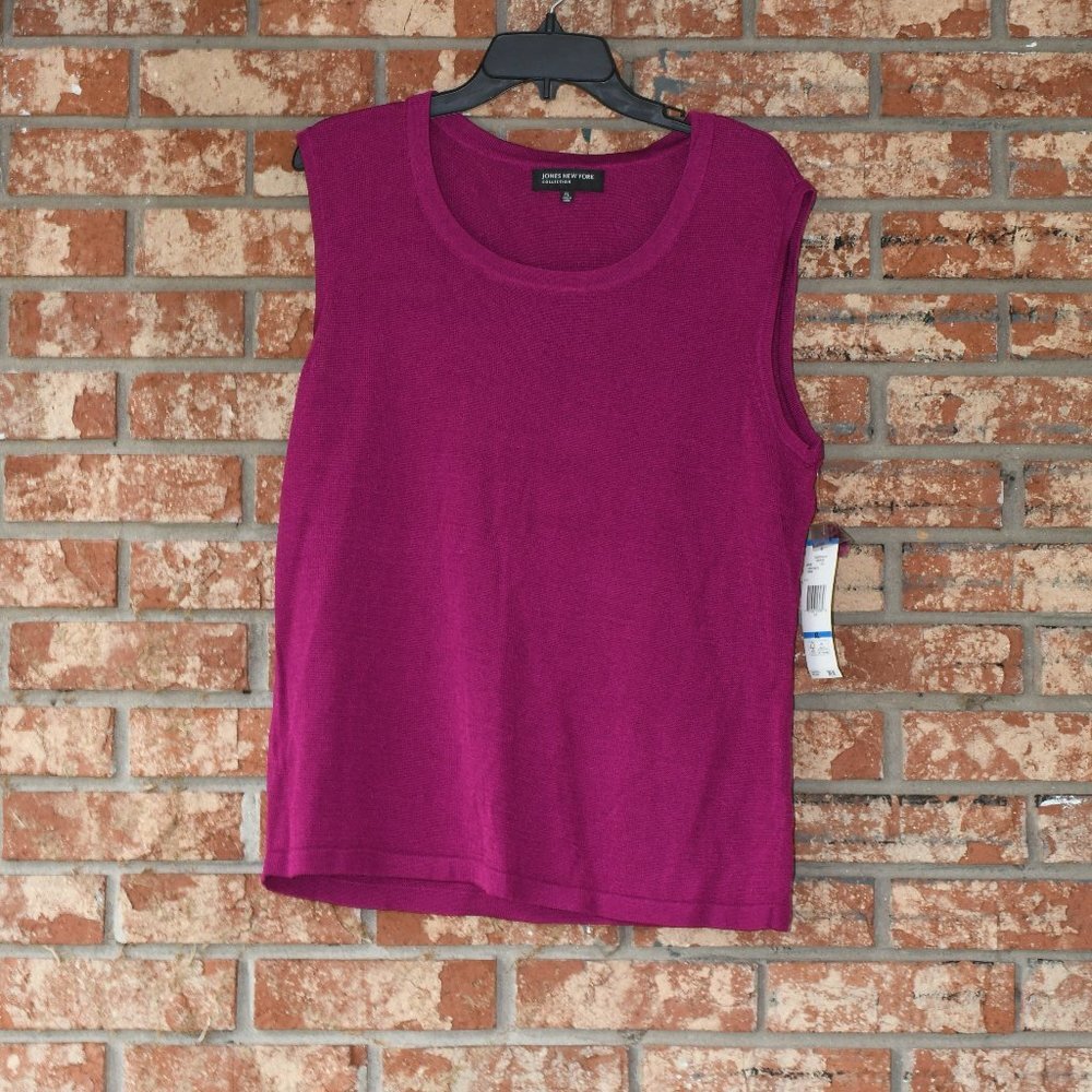 Jones New York Burgundy Top NWT